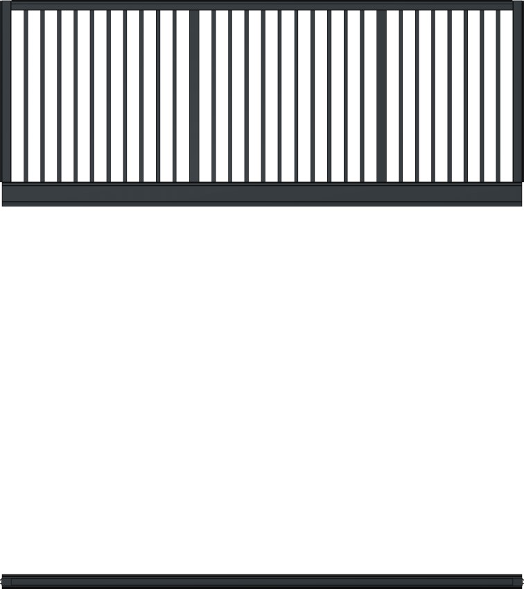 gerade Abspannung mit Füllung