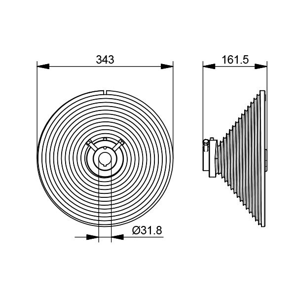 Seiltrommel vertikales System Aluminium 1-1/4" Länge:161,5mm