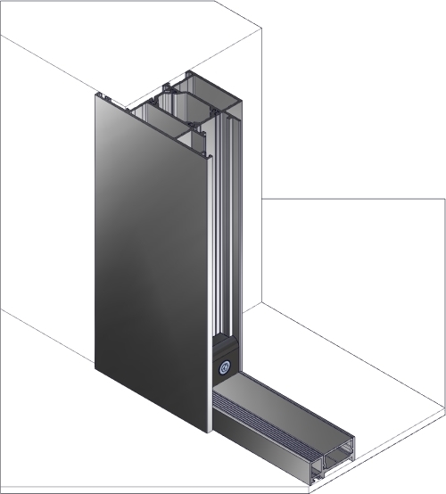 Montage mit Abdeckung innen