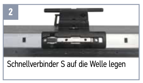 Somfy Schnellverbinder S 2-gliedrig für Welle SW40