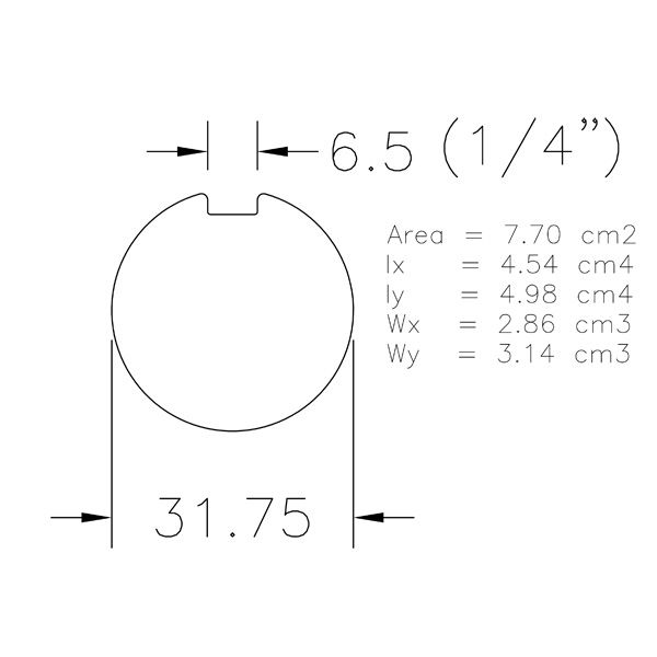 Federwelle massiv 1 1/4" genutet Länge: 4500mm