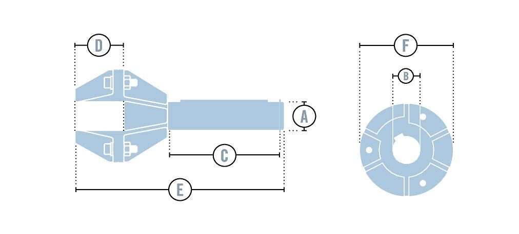 Steckwelle Wellenadapter WA 25,4/40 mit Passfederprofil