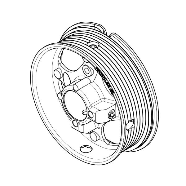 Seiltrommel Normalsystem, Aluminium, 1", Länge: 41mm, EU-screws