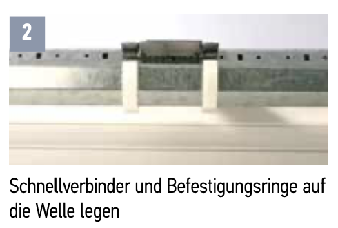 Somfy Schnellverbinder 1-gliedrig Welle SW60 Winkelbegrenzer